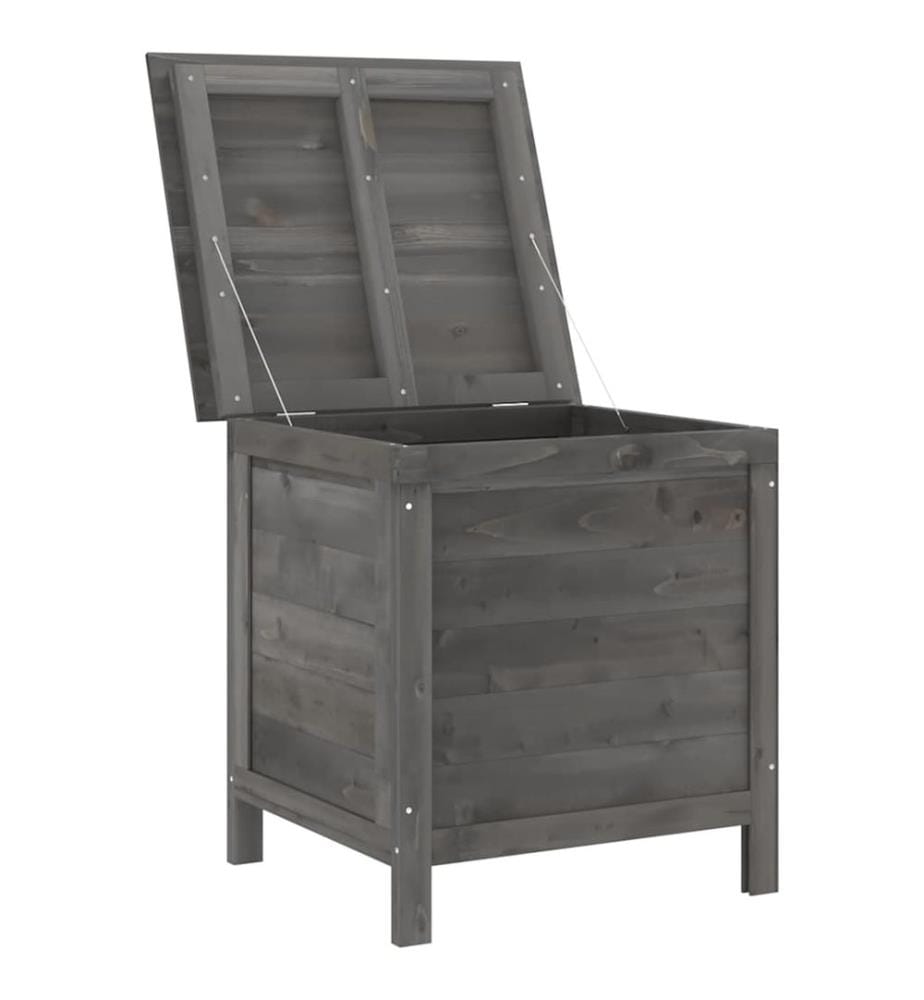 Gartentruhe Anthrazit 50x49x56,5 cm Massivholz Tanne