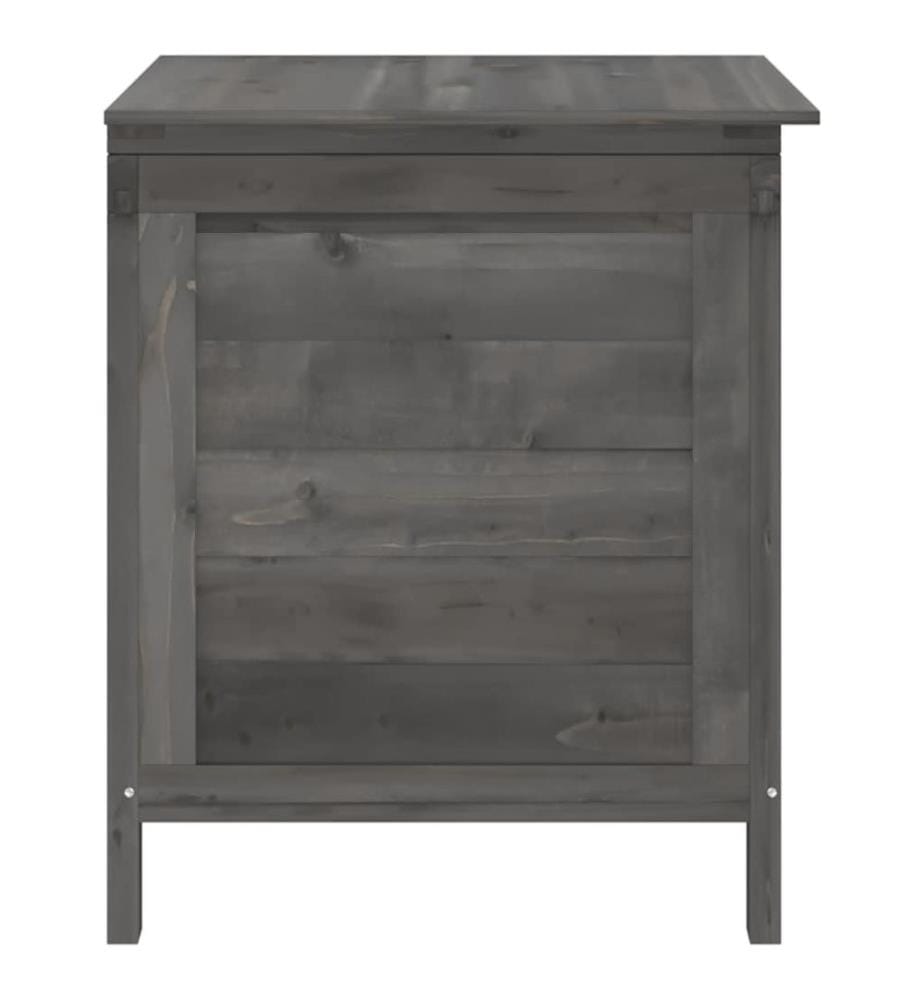 Gartentruhe Anthrazit 50x49x56,5 cm Massivholz Tanne