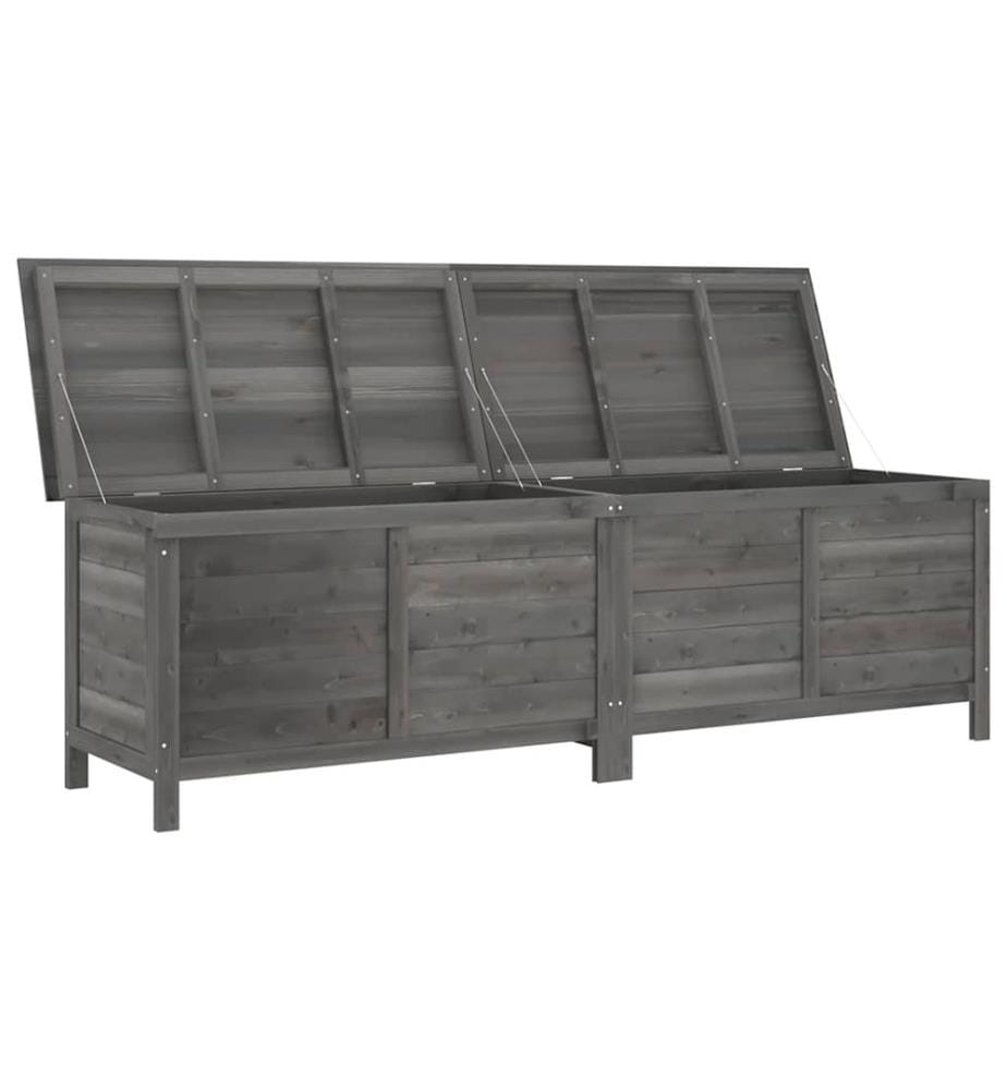 Gartentruhe Anthrazit 198,5x50x56,5 cm Massivholz Tanne