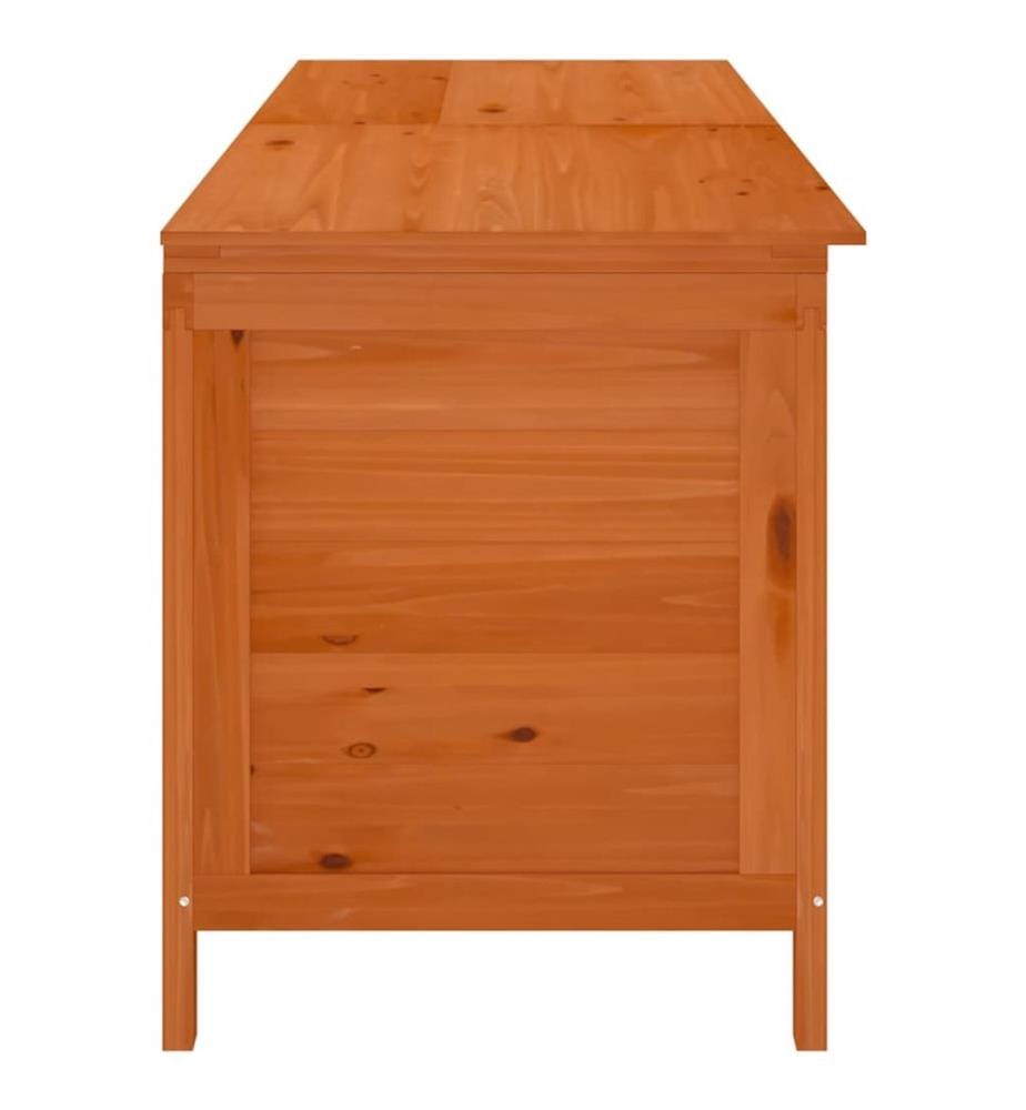 Gartentruhe Braun 198,5x50x56,5 cm Massivholz Tanne