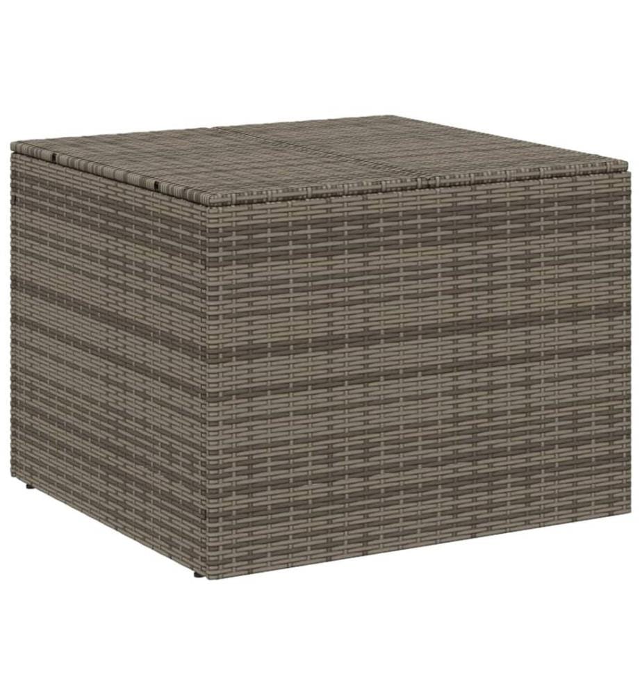 Gartentruhe Grau 291L Poly Rattan