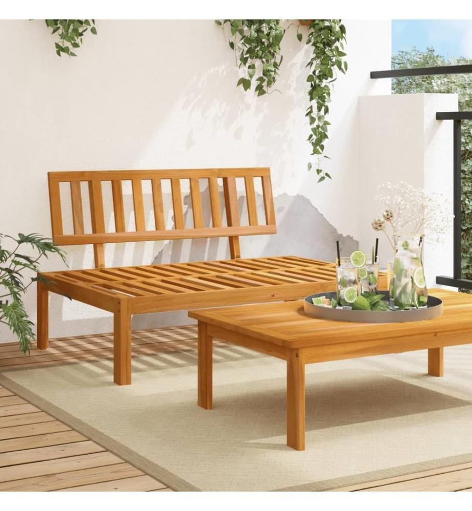 Garten-Mittelsofa aus Paletten Massivholz Akazie