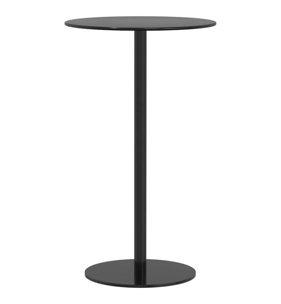 Gartentisch Rund Schwarz Ø60x105 cm Stahl