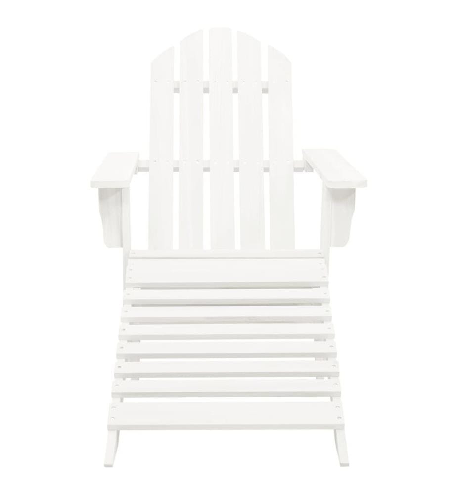 Chaise de jardin avec pouf Bois Blanc