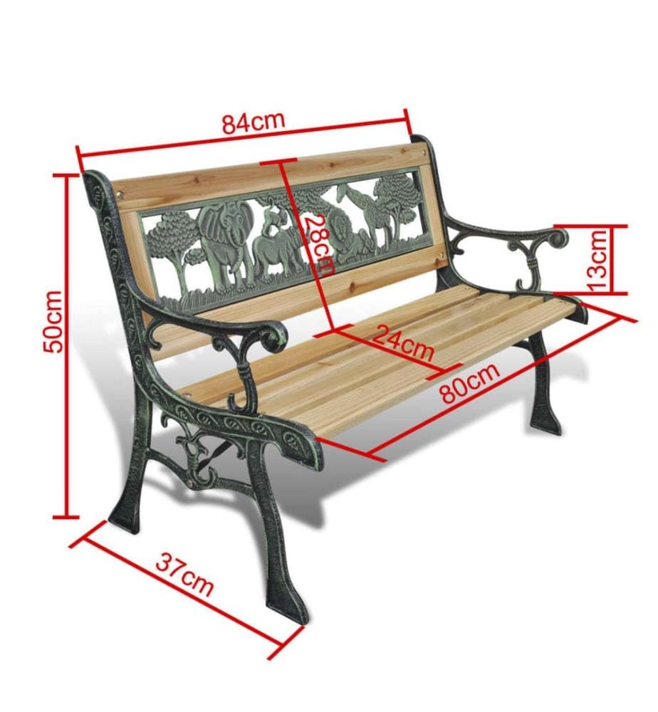 Kinder-Gartenbank 84 cm Holz
