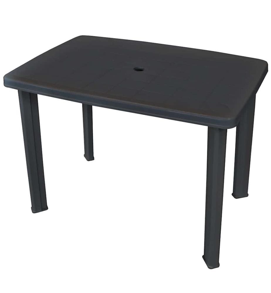 Gartentisch Anthrazit 101x68x72 cm Kunststoff