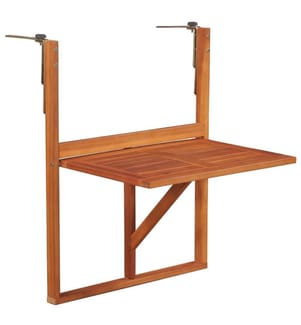 Balkon-Hängetisch 64,5x44x80 cm Massivholz Akazie