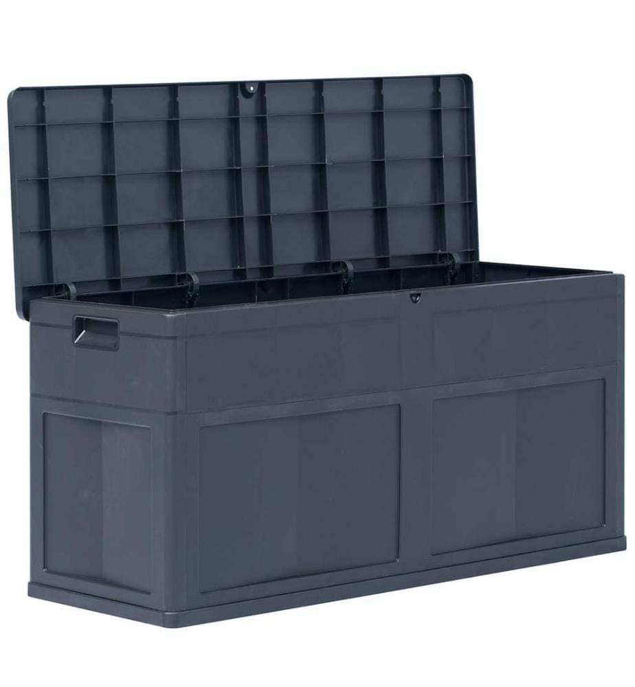 Garten-Aufbewahrungsbox 320 L Schwarz