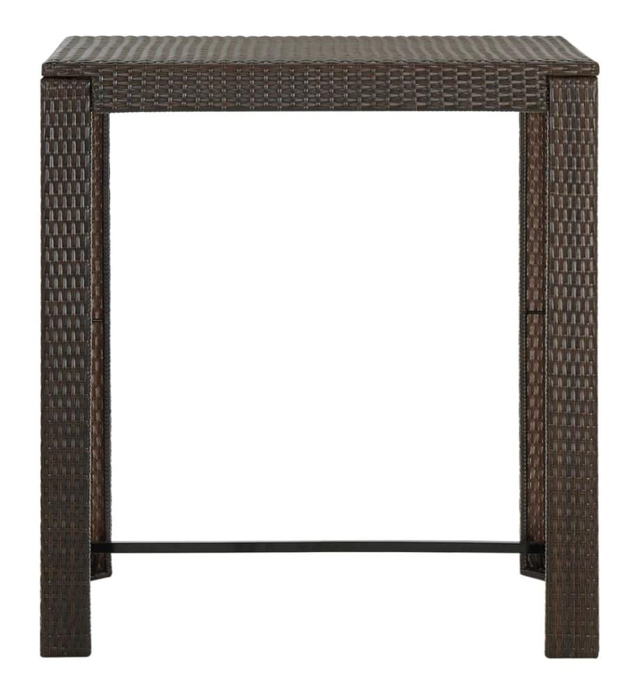 Garten-Bartisch Braun 100x60,5x110,5 cm Poly Rattan