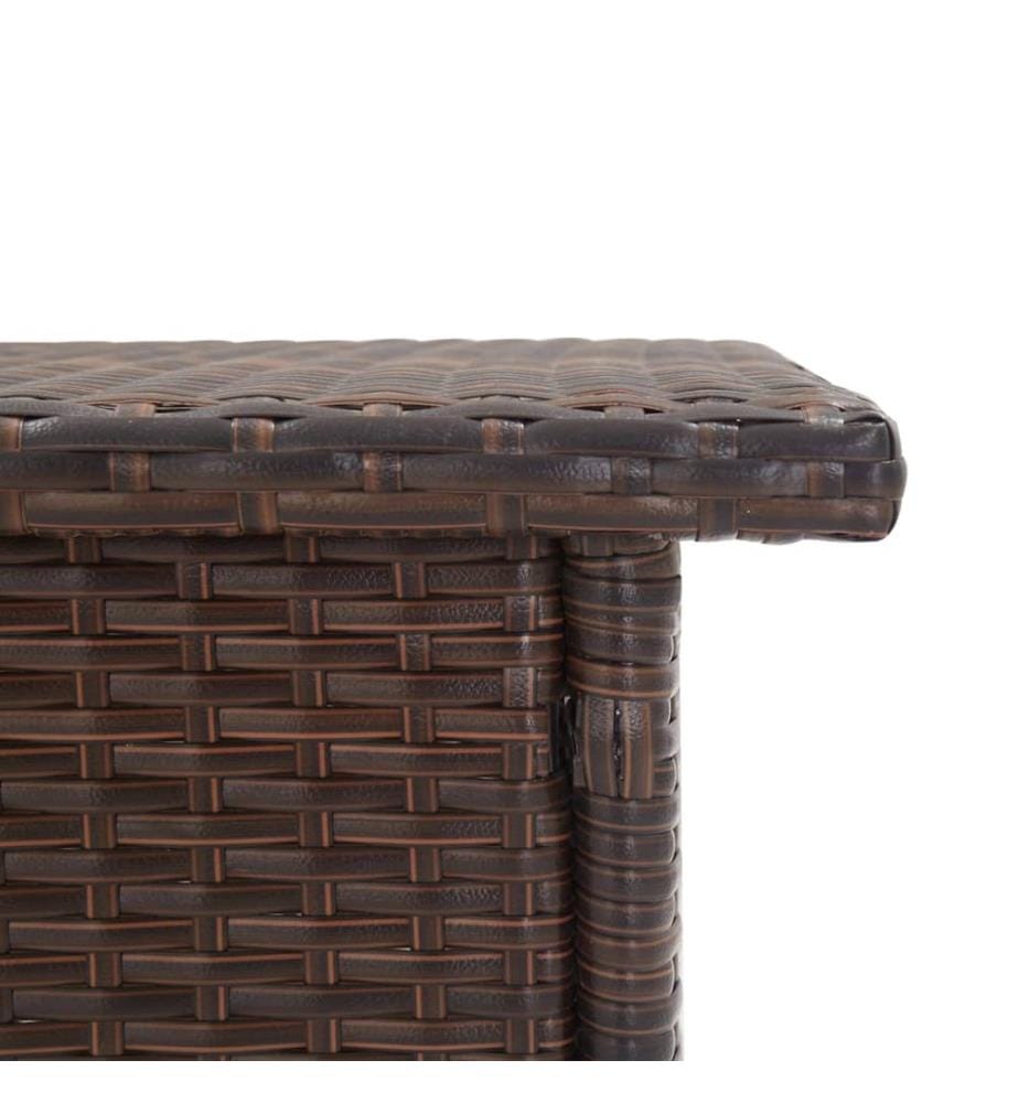 Table à thé Marron 50x50x47 cm Résine tressée