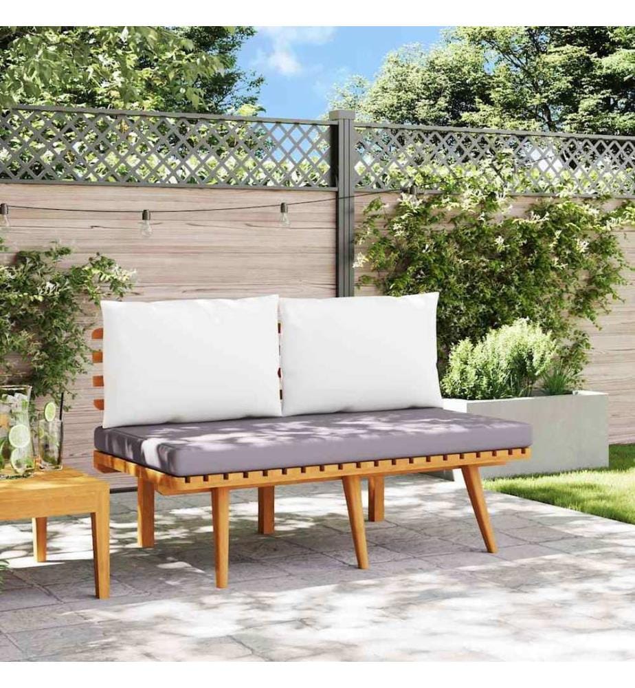 Banc de jardin avec coussins 115 cm Bois solide d'acacia