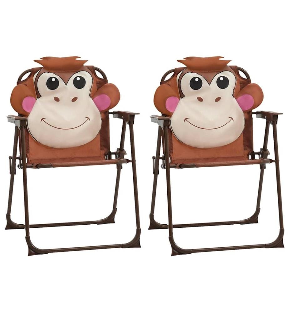 3-tlg. Garten-Bistro-Set für Kinder mit Sonnenschirm Braun