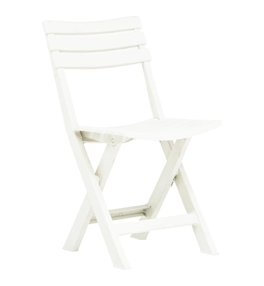Klappbare Gartenstühle 2 Stk. Kunststoff Weiss