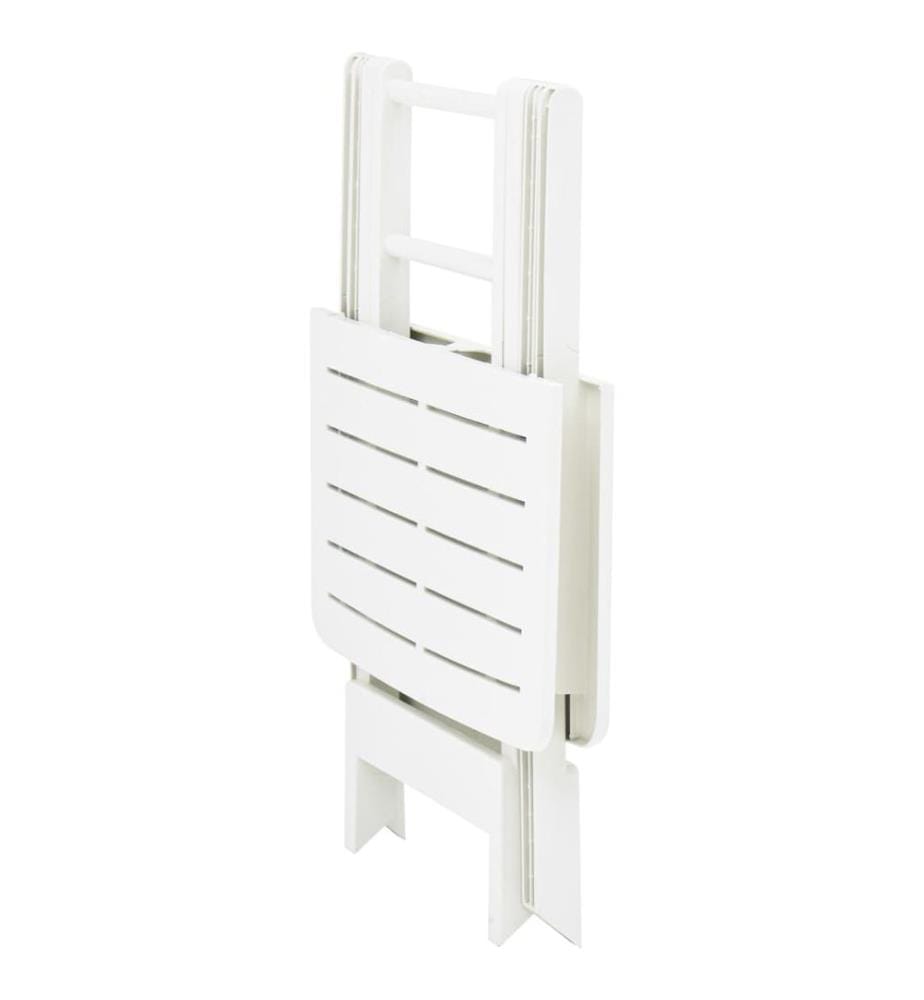 Gartentisch Klappbar Weiss 79 x 72 x 70 cm Kunststoff