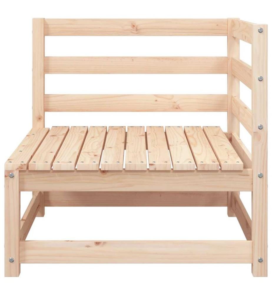 2-tlg. Garten-Lounge-Set mit Kissen Kiefer Massivholz