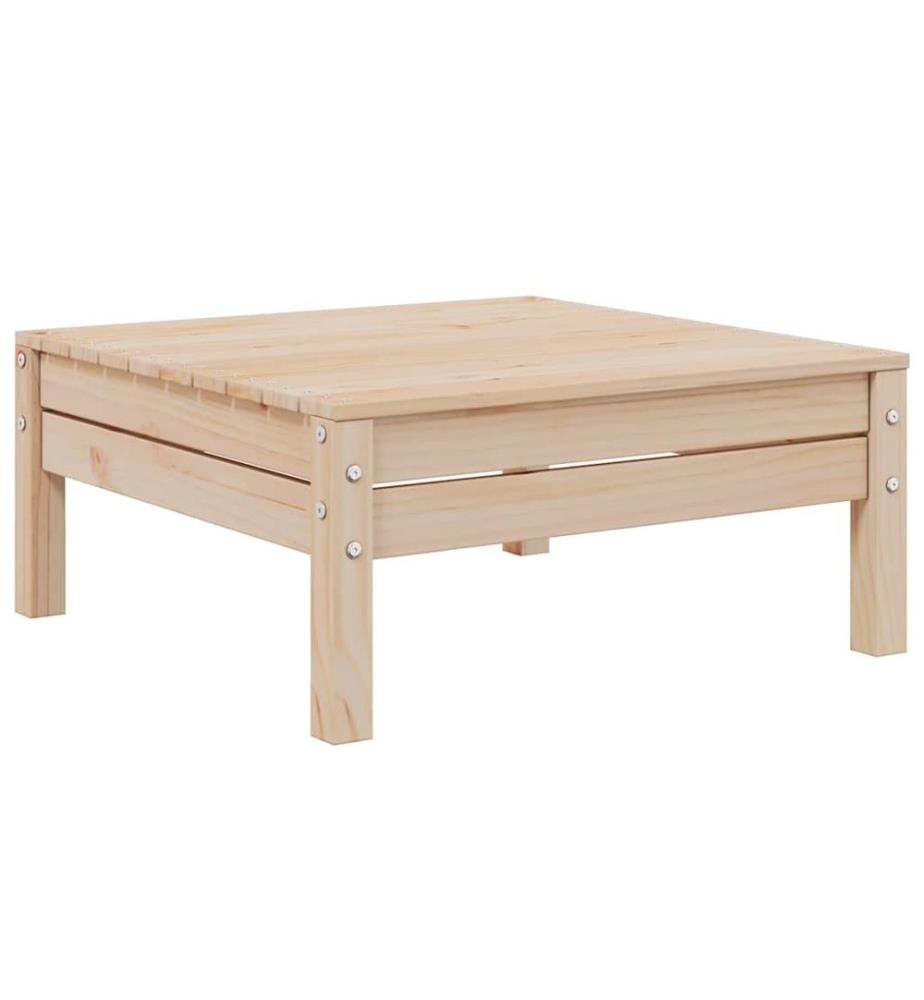 3-tlg. Garten-Lounge-Set mit Kissen in Creme Massivholz Kiefer