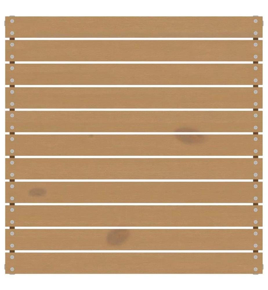 3-tlg. Garten-Lounge-Set mit Creme Kissen Massivholz Kiefer