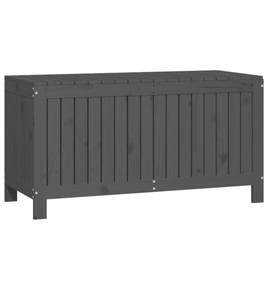 Gartentruhe Grau 115x49x60 cm Massivholz Kiefer