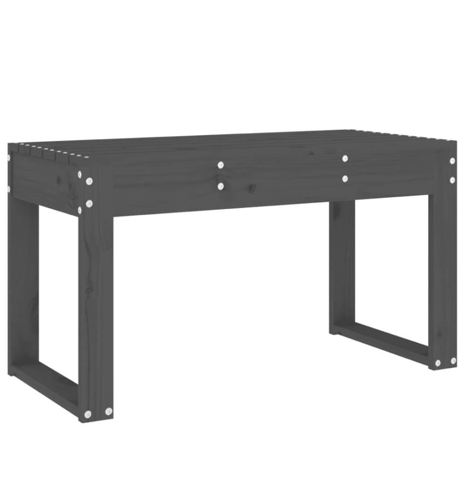Gartenbank Grau 80x38x45 cm Massivholz Kiefer