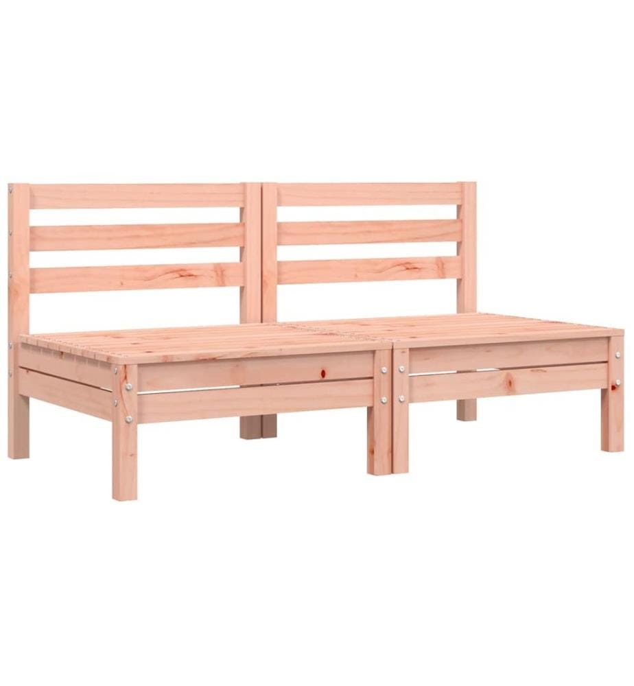 Gartensofa ohne Armlehnen mit Kissen 2Stk. Massivholz Douglasie