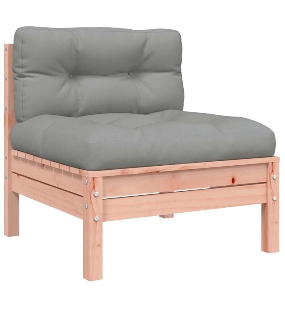 Gartensofa ohne Armlehnen mit Kissen 2Stk. Massivholz Douglasie