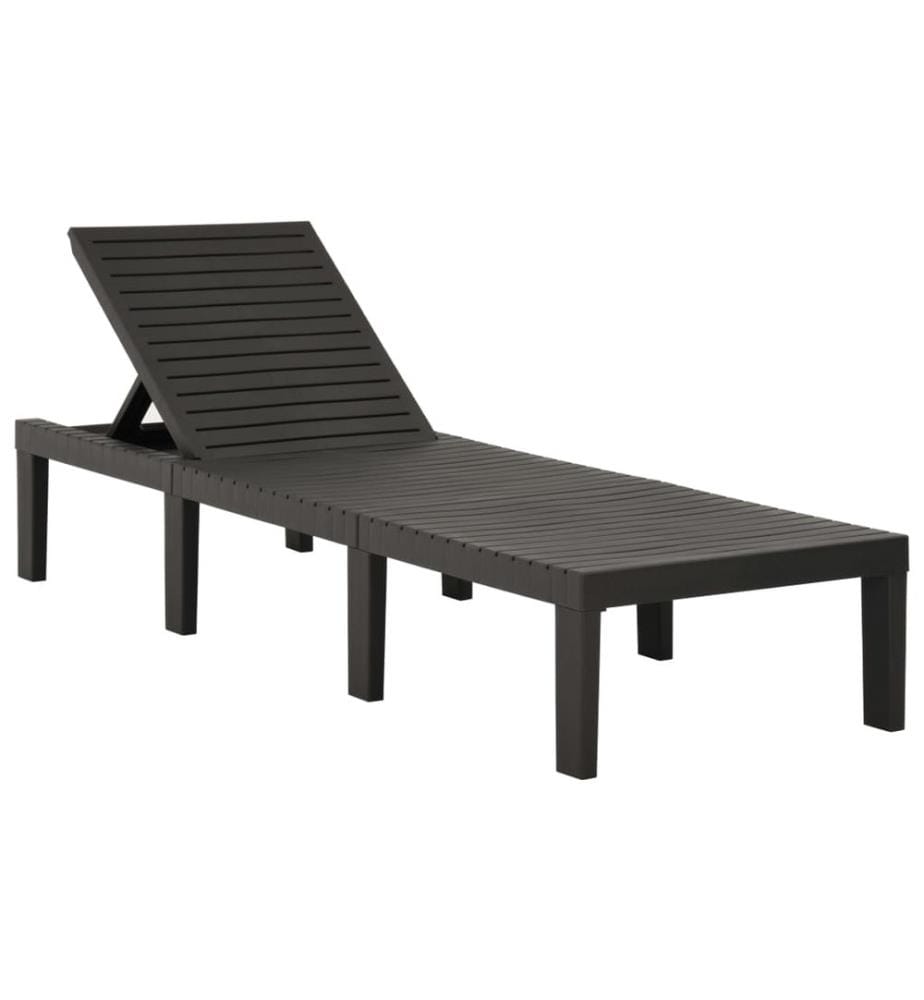 Chaise longue con cuscino Plastica Antracite