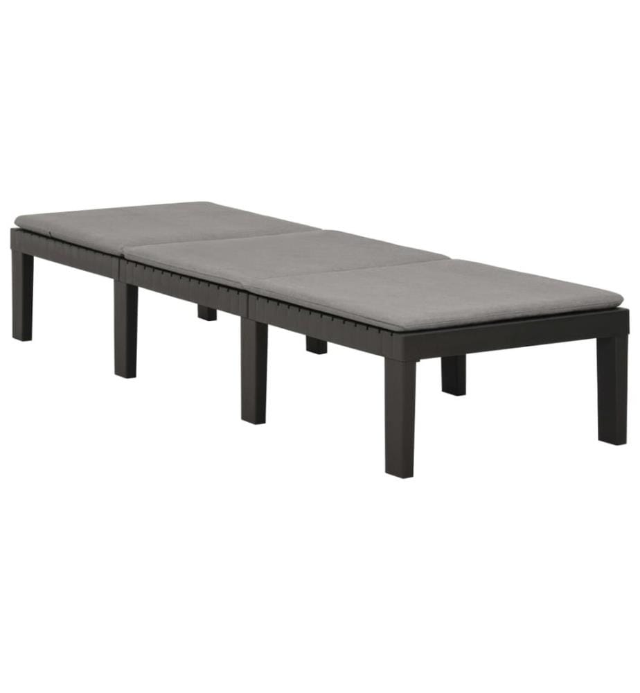 Chaise longue con cuscino Plastica Antracite