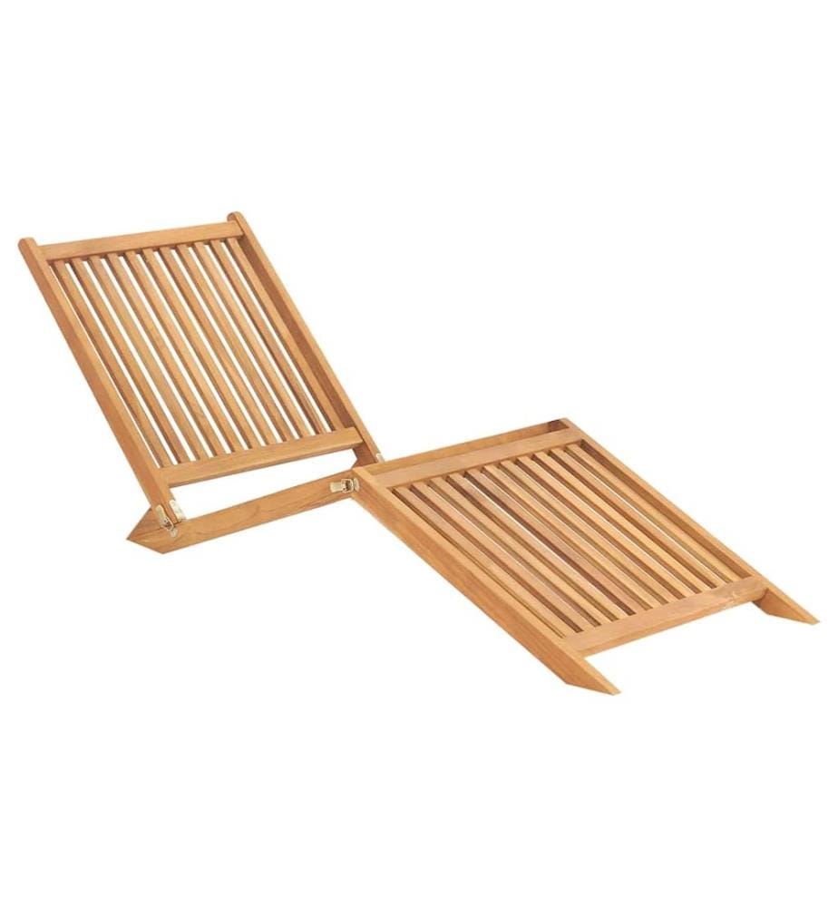 Chaise longue bois de teck solide