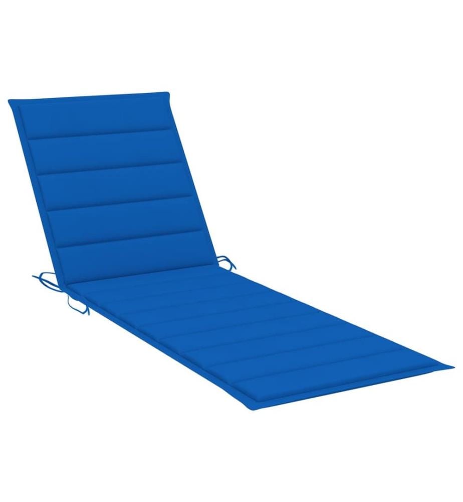 Chaise longue da giardino 2 posti con cuscino Grigio Acacia