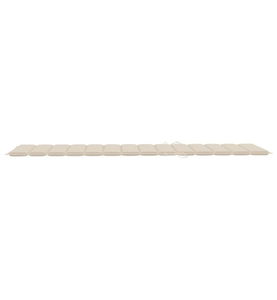 Chaise longue da giardino con cuscino Legno d'acacia solido