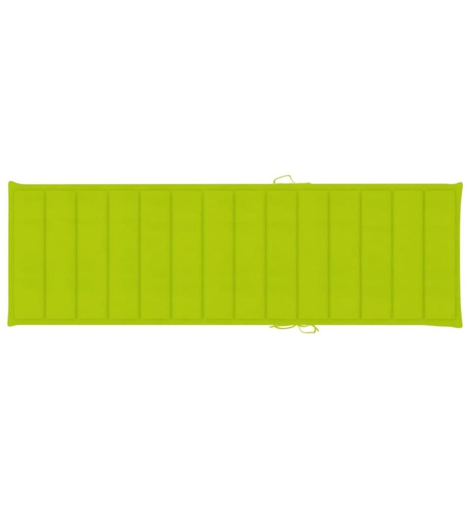 Chaise longue da giardino con cuscino Legno d'acacia solido