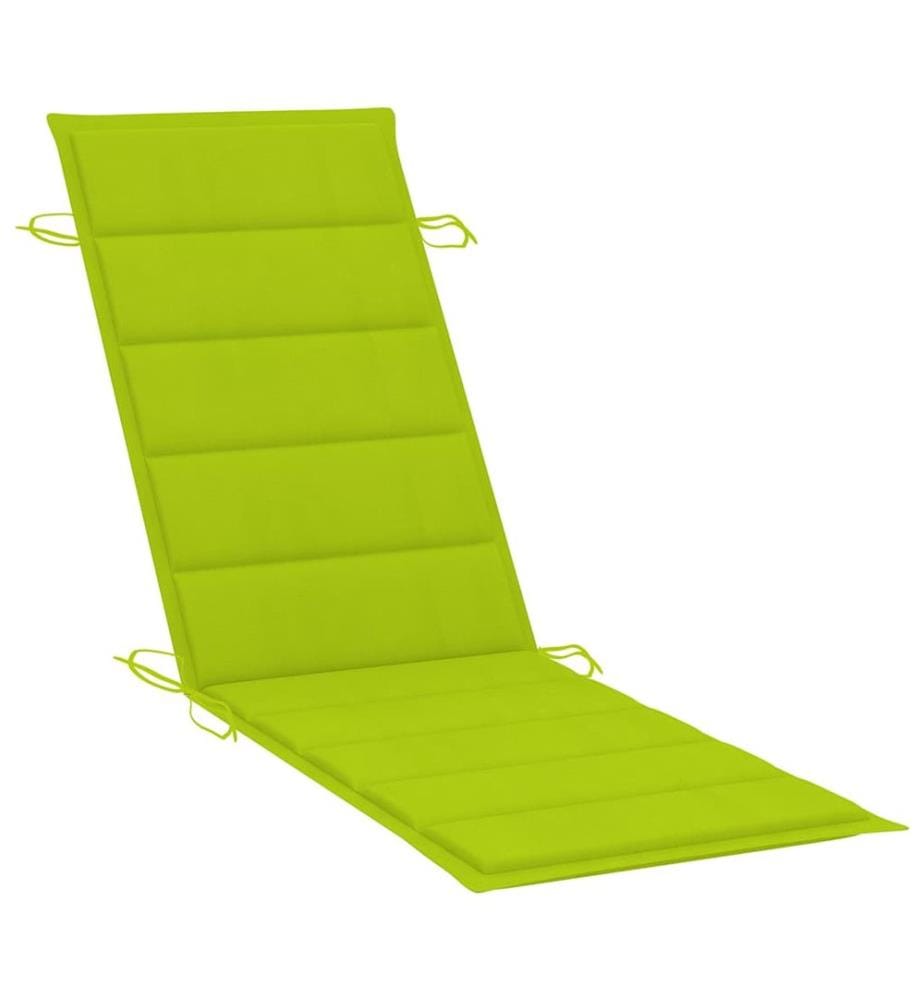 Chaise longue da giardino con tavolo e cuscino Legno d'acacia