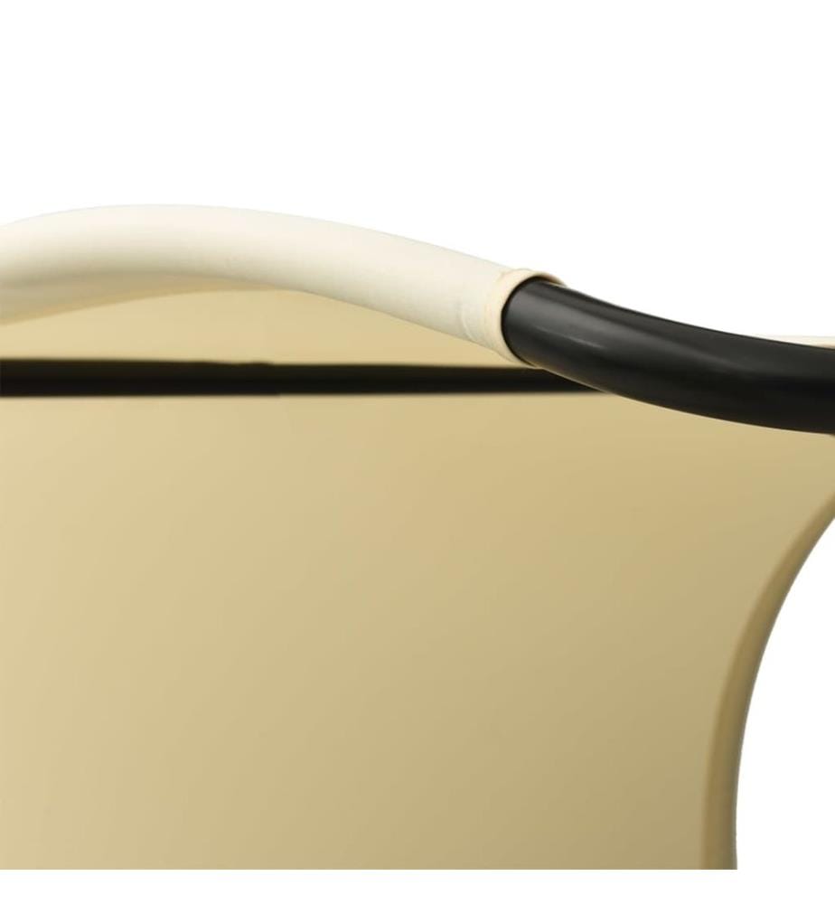 Chaise longue doppia con tettuccio textilène verde e crema