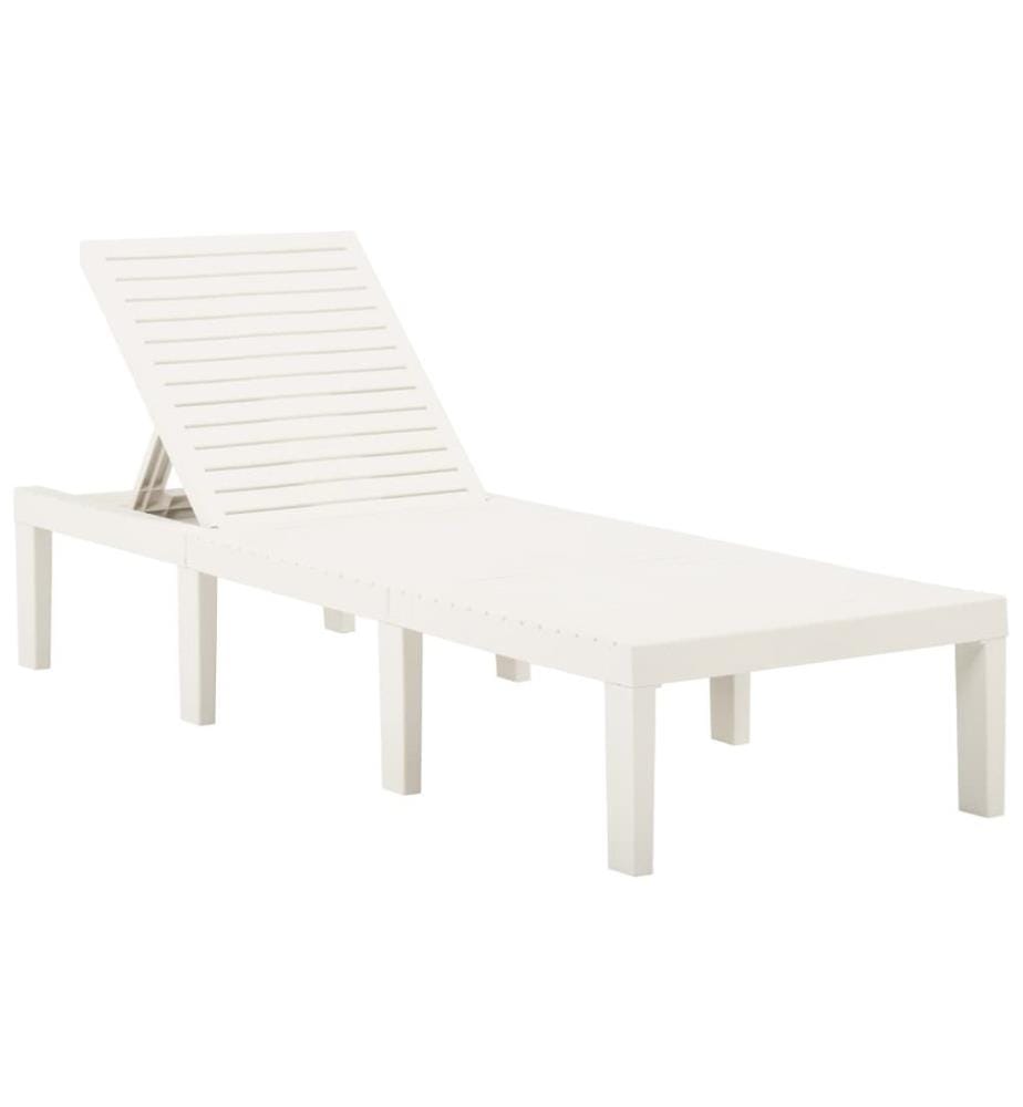 Chaise longue plastica bianco