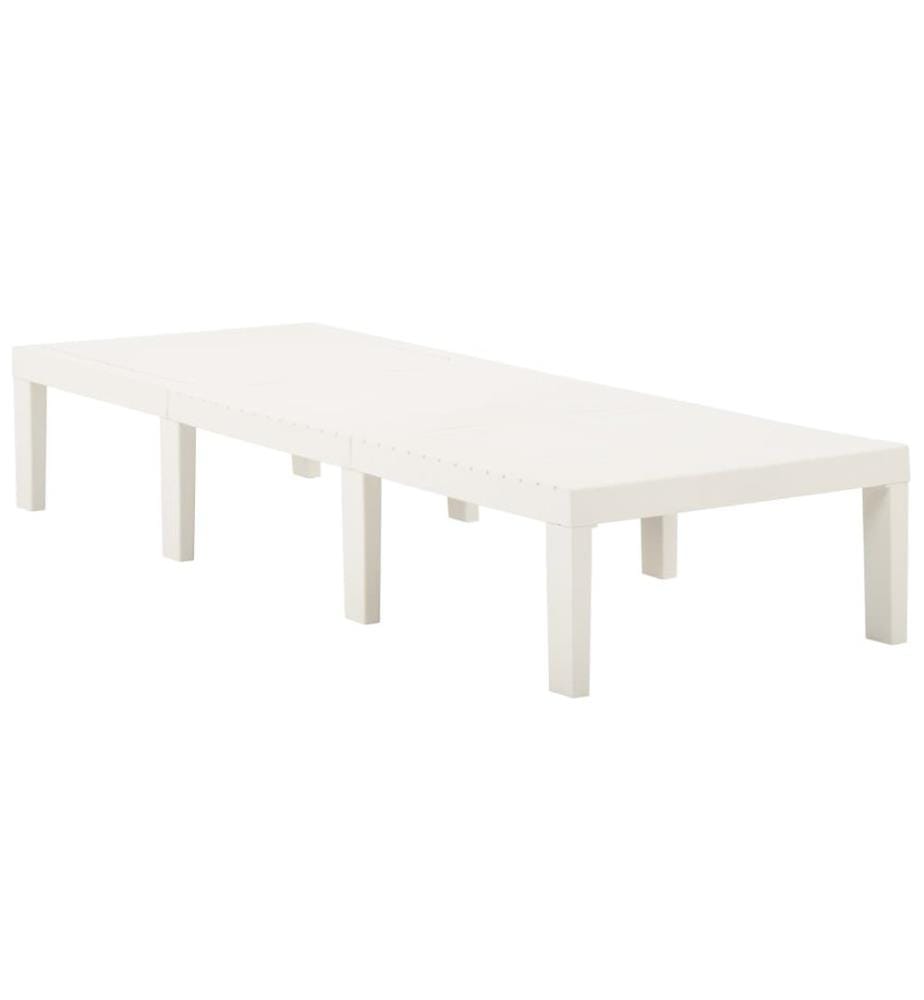 Chaise longue plastica bianco