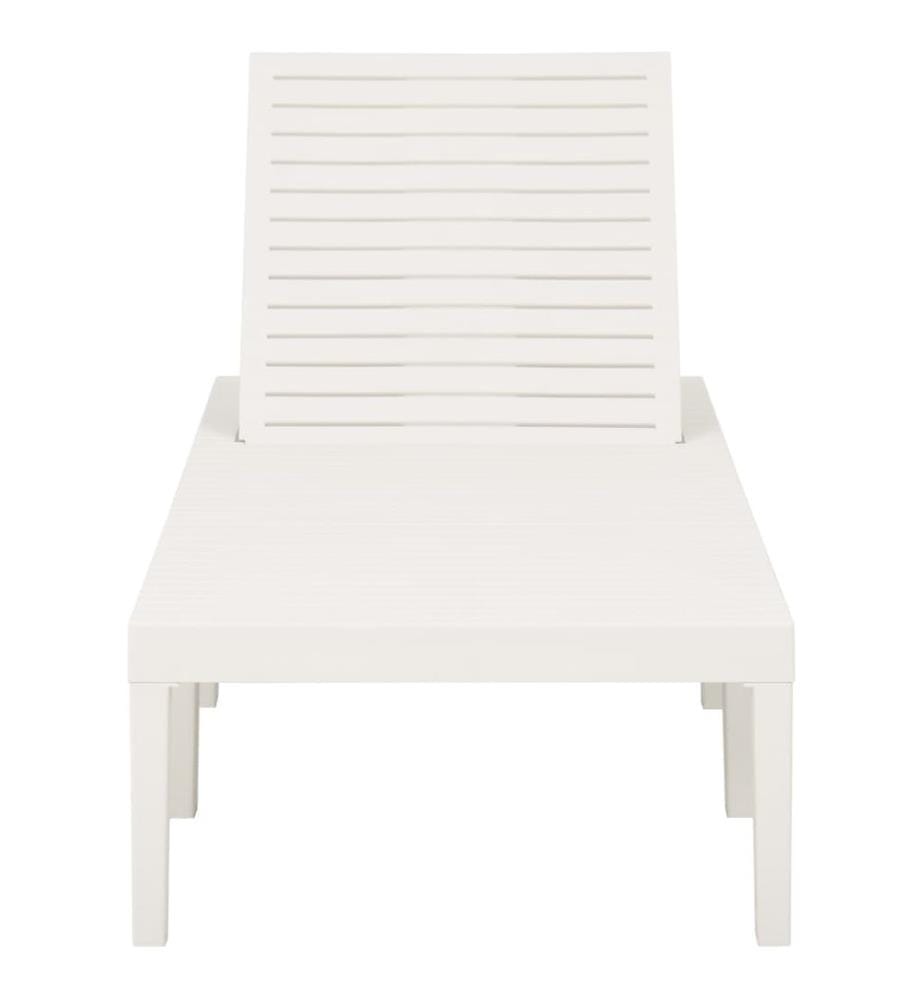 Chaise longue plastica bianco