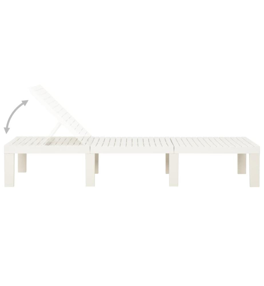 Chaise longue plastica bianco