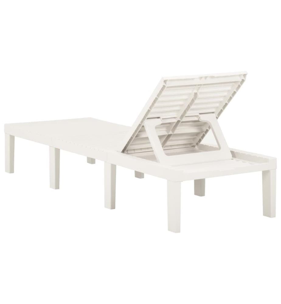 Chaise longue plastica bianco