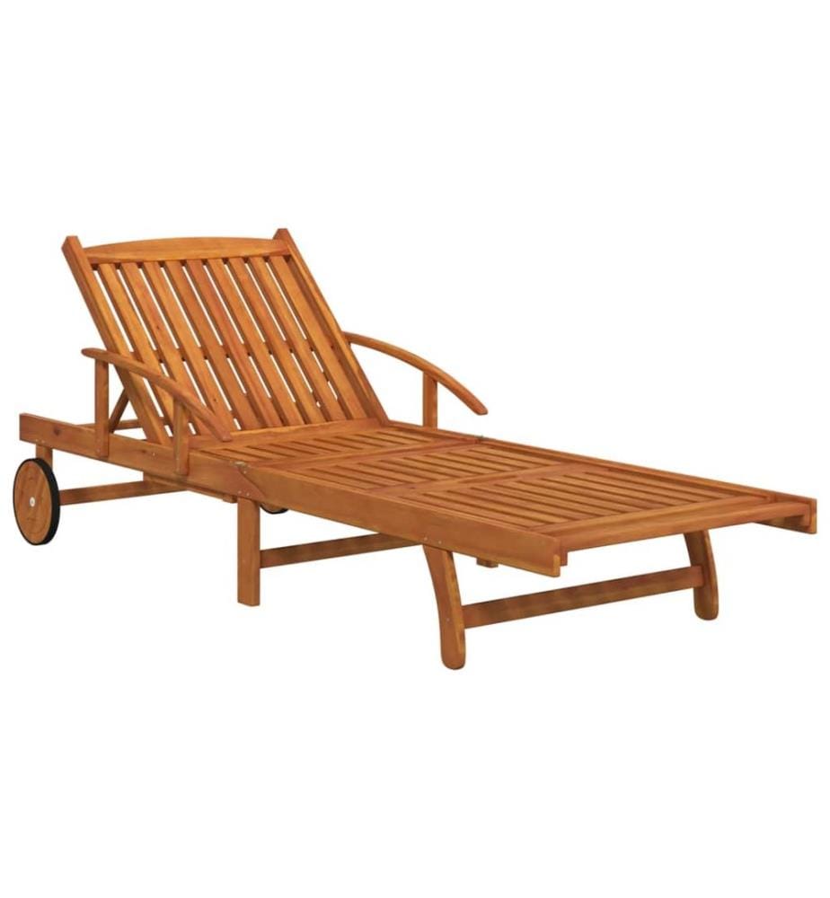 Chaises longues lot de 2 Bois d'acacia solide