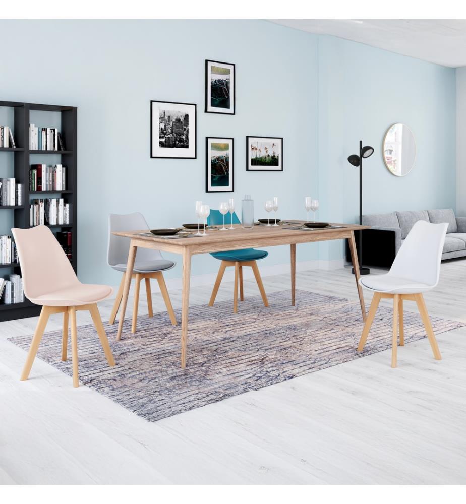 Lot de 4 Chaises Nordia 46 x 51 x 79.5 cm - 4 Coloris