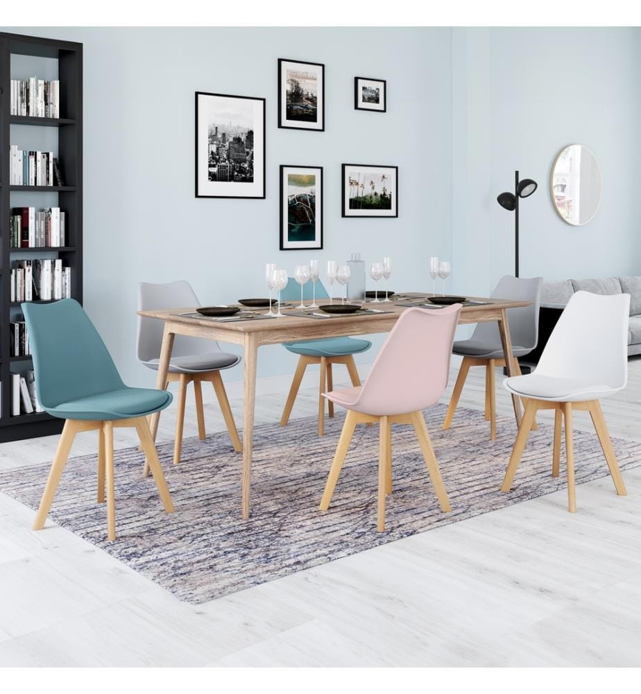 Lot de 6 Chaises Nordia 46 x 51 x 79.5 cm - 4 Coloris
