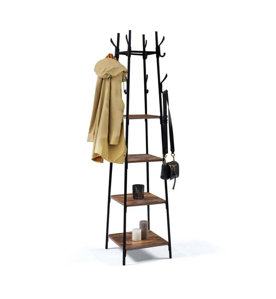 Kleiderständer Elize 40 x 40 x 170 cm - Schwarz & Braun