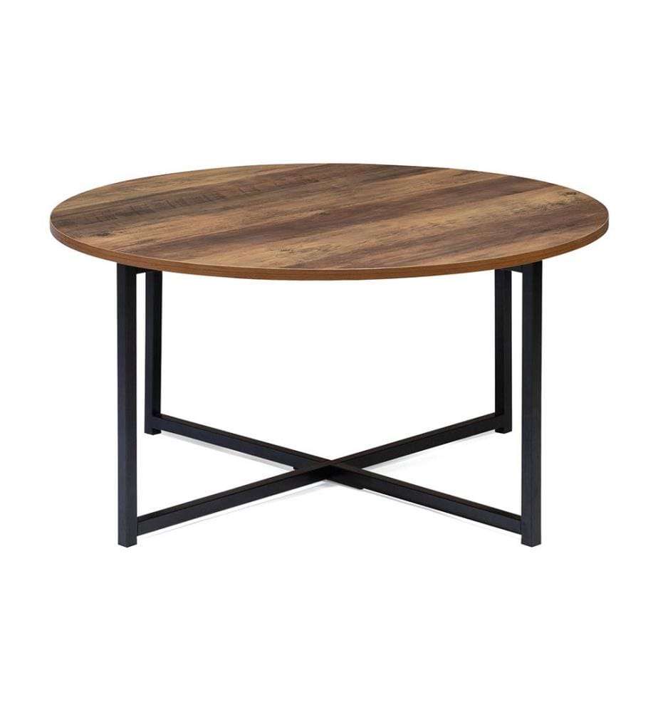 Table Basse Eliza 80 x 40 cm - Noir & Brun Foncé