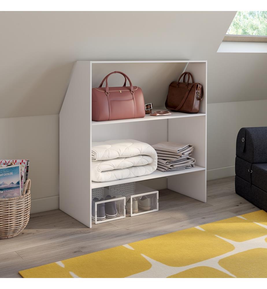 Etagère de rangement sous pente Jeanne blanche