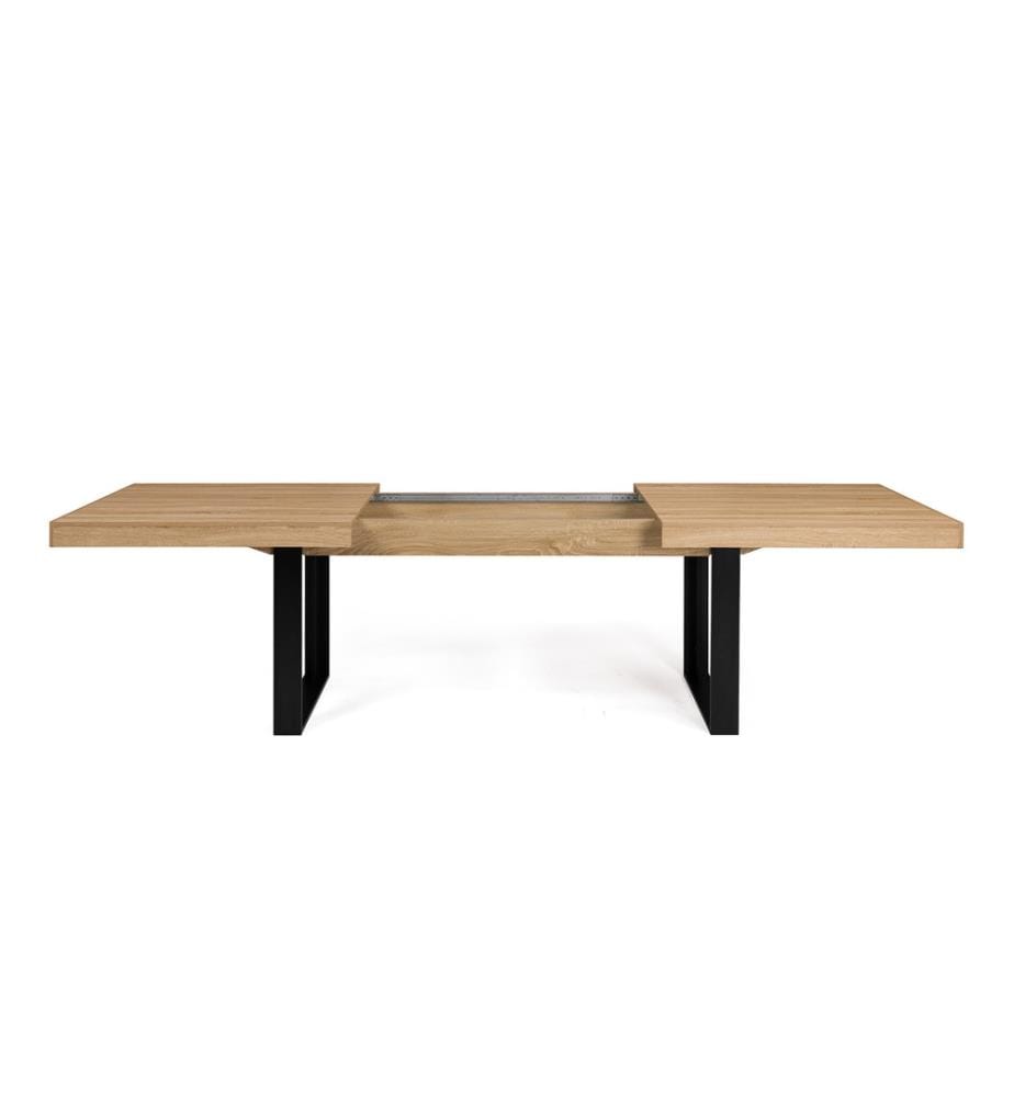 Brixton Ausziehbarer Esstisch 200-300 x 90 x 75 cm - Braun & Schwarz