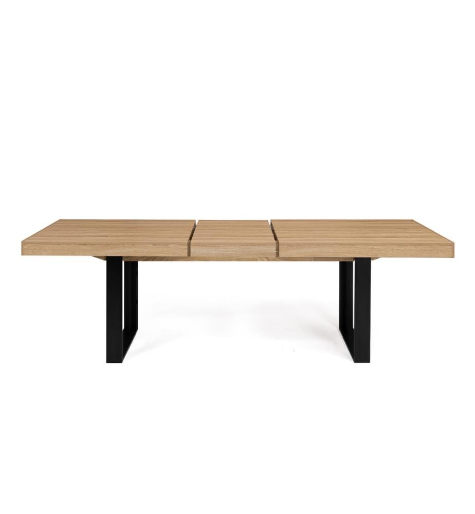Brixton Ausziehbarer Esstisch 200-300 x 90 x 75 cm - Braun & Schwarz