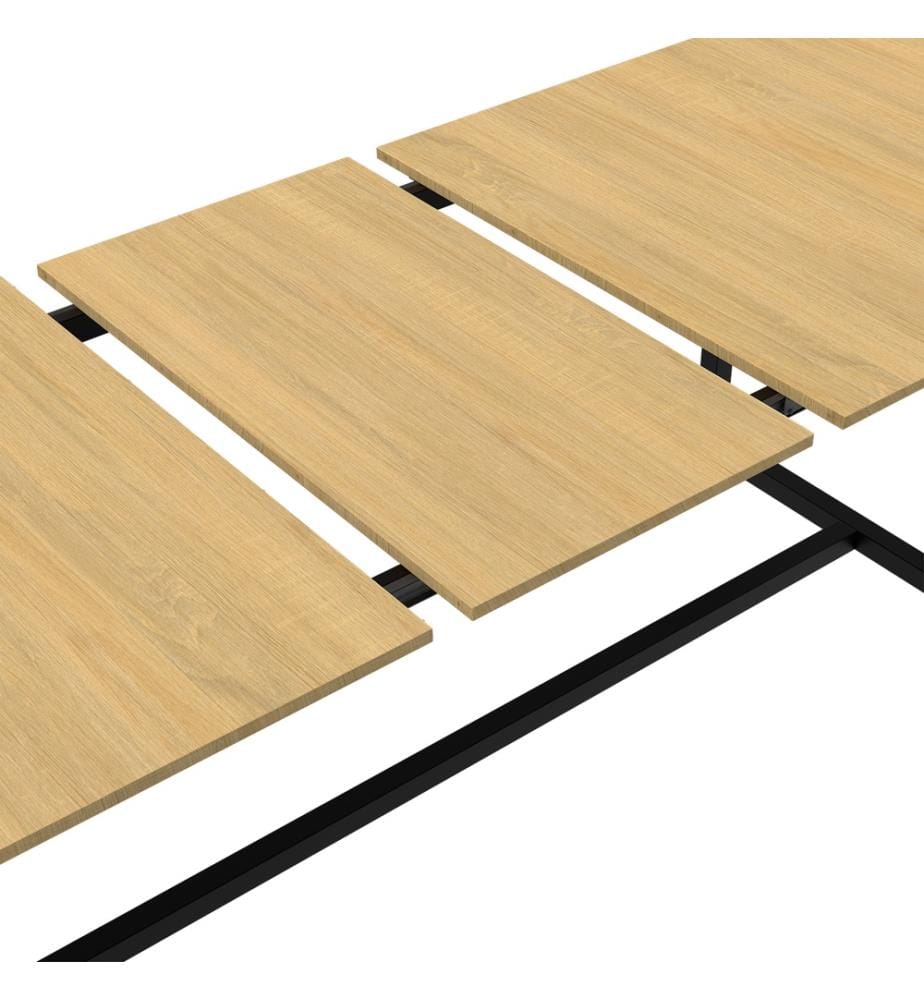 Ausziehbarer Esstisch Memphis 200-250 cm - Schwarz