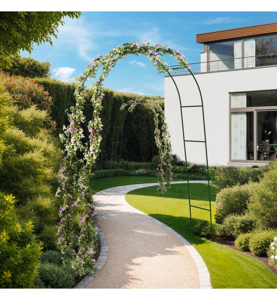Lot de 2 Arches de jardin arrondies 235cm
