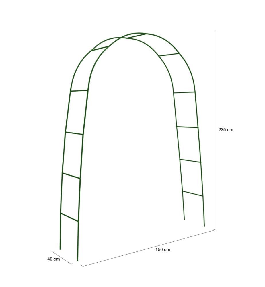 Lot de 2 Arches de jardin arrondies 235cm