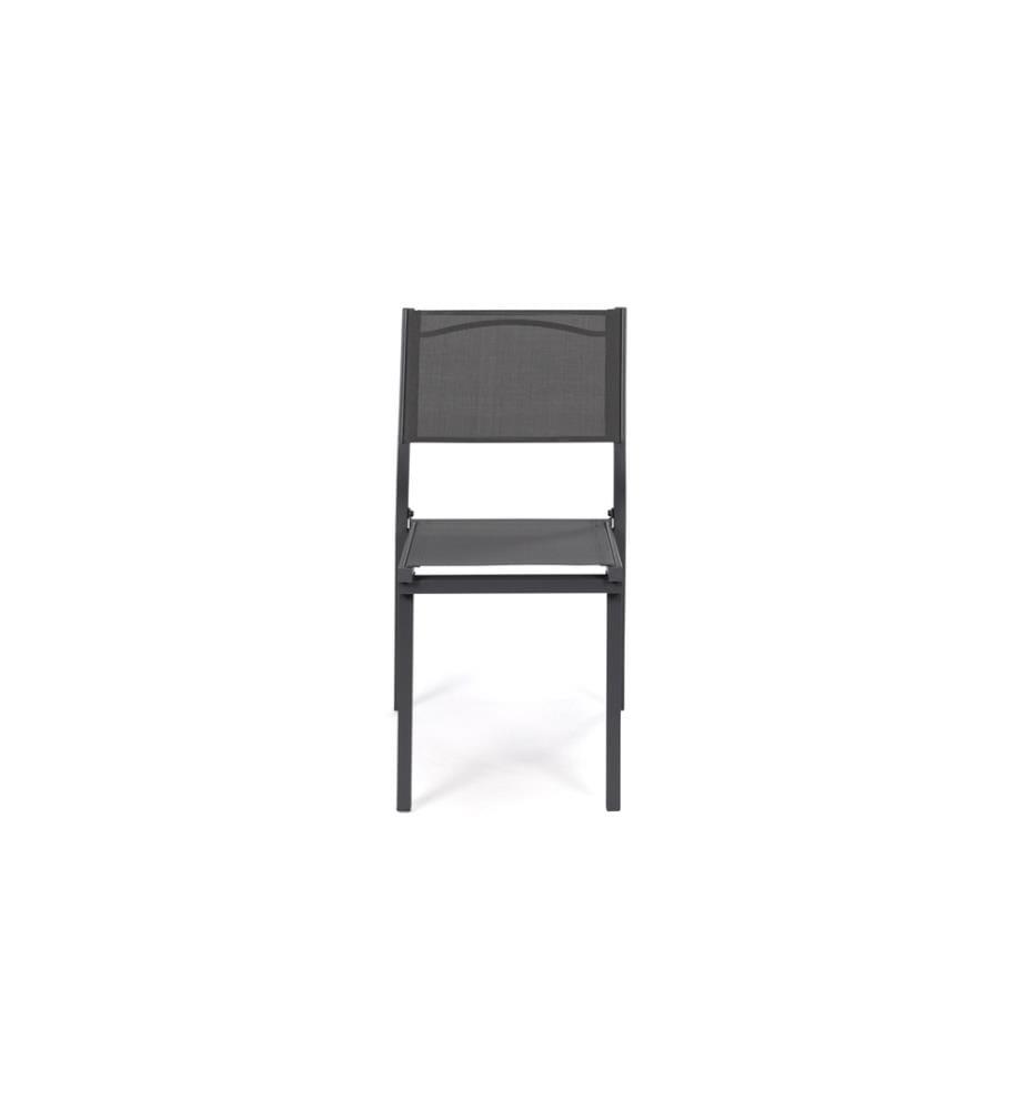 Lot de 6 Chaises de Jardin - Gris